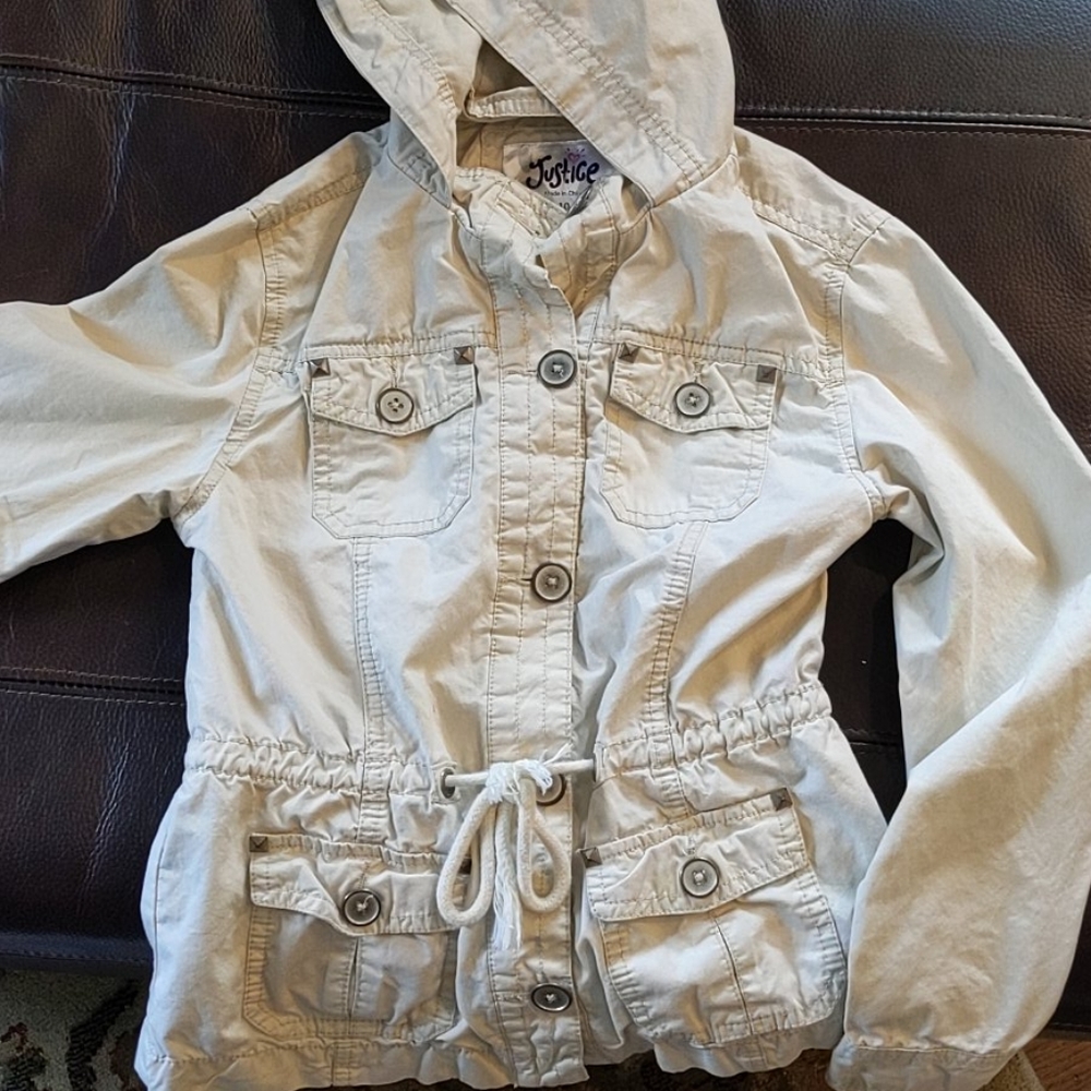 Justice light tan jacket